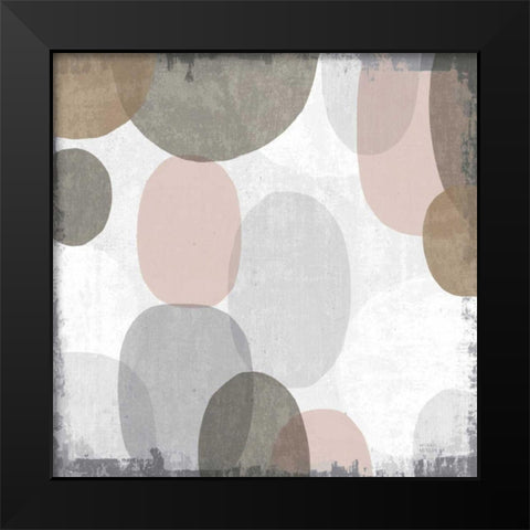 Pastel Drips II Black Modern Wood Framed Art Print by Mullan, Michael