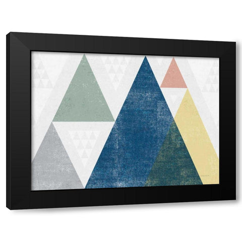 Mod Triangles I Soft Crop Black Modern Wood Framed Art Print with Double Matting by Mullan, Michael