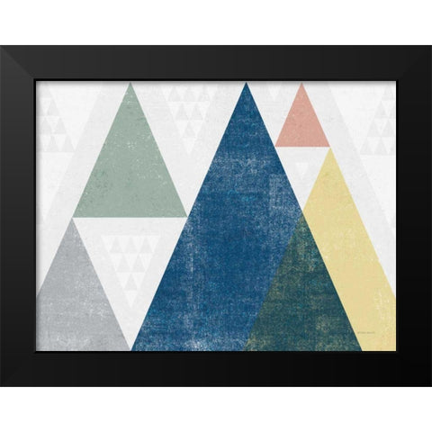 Mod Triangles I Soft Crop Black Modern Wood Framed Art Print by Mullan, Michael