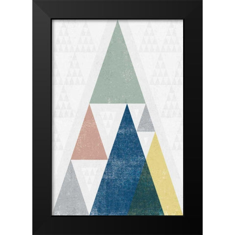 Mod Triangles III Soft Black Modern Wood Framed Art Print by Mullan, Michael