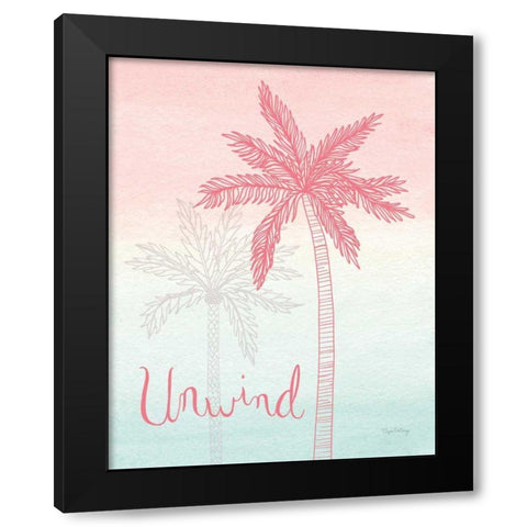 Sunset Palms III Black Modern Wood Framed Art Print by DeNeige, Elyse