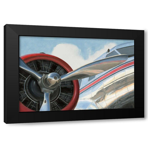 Travel by Air I v2 No Words Black Modern Wood Framed Art Print by Fabiano, Marco