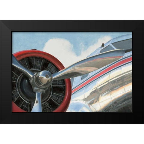 Travel by Air I v2 No Words Black Modern Wood Framed Art Print by Fabiano, Marco