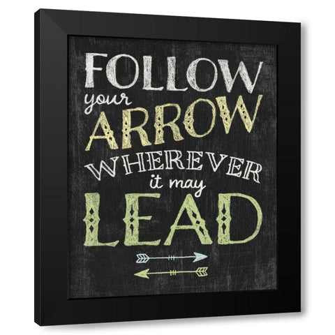 Winsome Words II Black Modern Wood Framed Art Print with Double Matting by Hershey, Moira