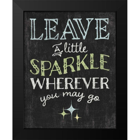 Winsome Words IV Black Modern Wood Framed Art Print by Hershey, Moira