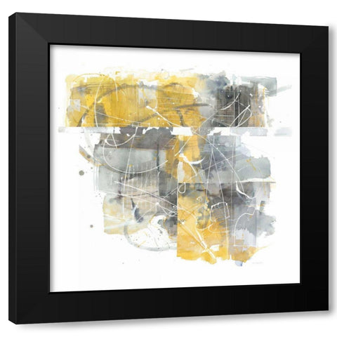 Moving In and Out of Traffic II Yellow Grey Black Modern Wood Framed Art Print by Schick, Mike