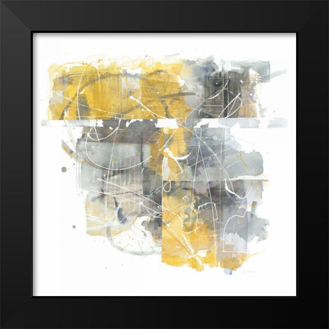 Moving In and Out of Traffic II Yellow Grey Black Modern Wood Framed Art Print by Schick, Mike