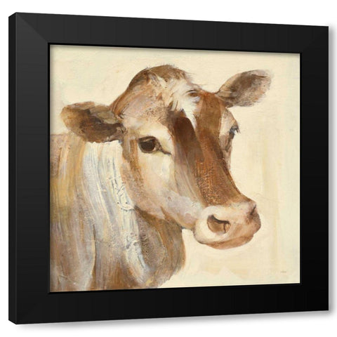 Looking at You I Black Modern Wood Framed Art Print by Hristova, Albena