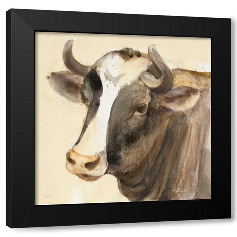 Looking at You II Black Modern Wood Framed Art Print by Hristova, Albena