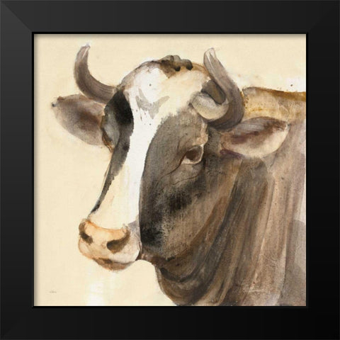 Looking at You II Black Modern Wood Framed Art Print by Hristova, Albena