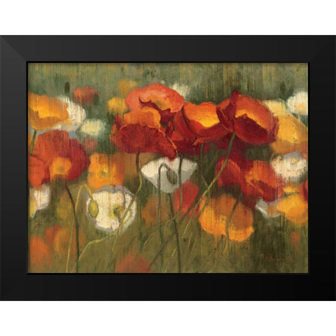 The Power of Red II Black Modern Wood Framed Art Print by Novak, Shirley