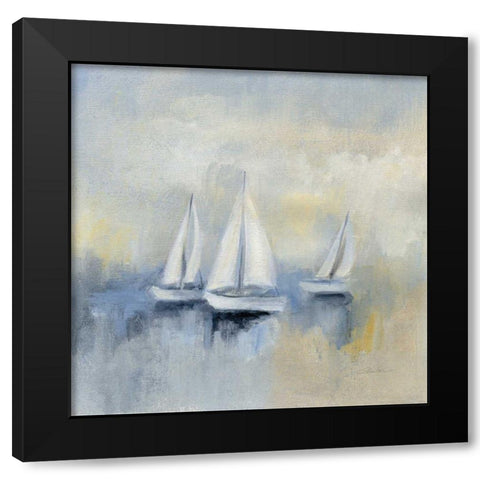 Morning Sail II Black Modern Wood Framed Art Print with Double Matting by Vassileva, Silvia