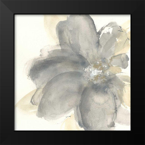Floral Gray I Black Modern Wood Framed Art Print by Paschke, Chris