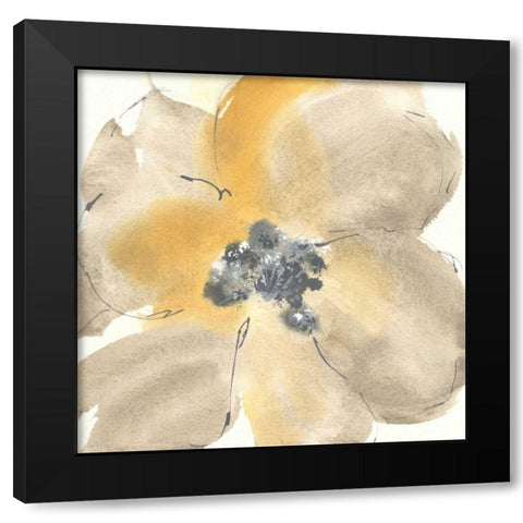 Flower Tones I Black Modern Wood Framed Art Print with Double Matting by Paschke, Chris