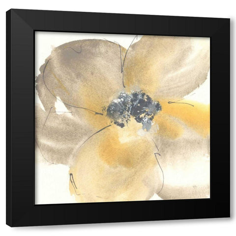Flower Tones II Black Modern Wood Framed Art Print by Paschke, Chris