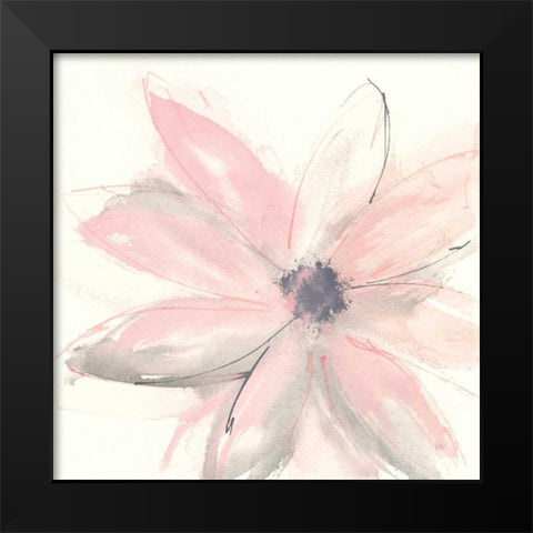 Blush Clematis I Black Modern Wood Framed Art Print by Paschke, Chris