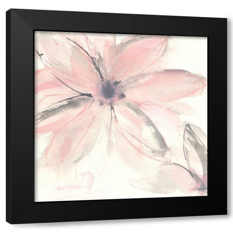 Blush Clematis II Black Modern Wood Framed Art Print by Paschke, Chris