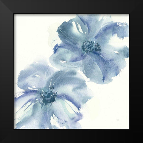 Indigo Mint II Black Modern Wood Framed Art Print by Paschke, Chris