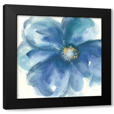 Indigo Mint III Black Modern Wood Framed Art Print by Paschke, Chris