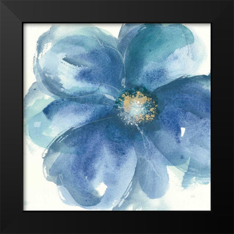 Indigo Mint III Black Modern Wood Framed Art Print by Paschke, Chris