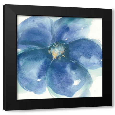 Indigo Mint IV Black Modern Wood Framed Art Print by Paschke, Chris