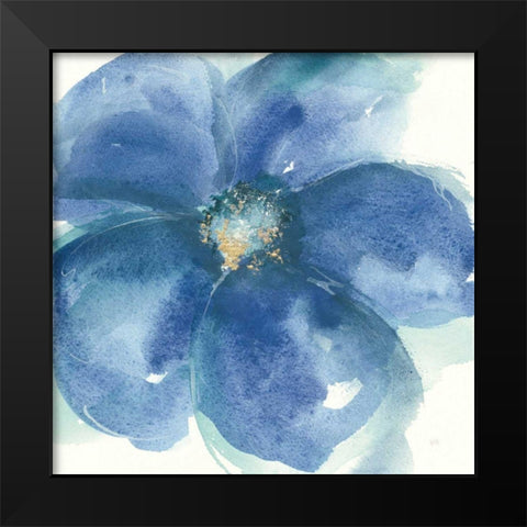 Indigo Mint IV Black Modern Wood Framed Art Print by Paschke, Chris