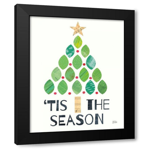 Mod Christmas II Black Modern Wood Framed Art Print by Averinos, Melissa