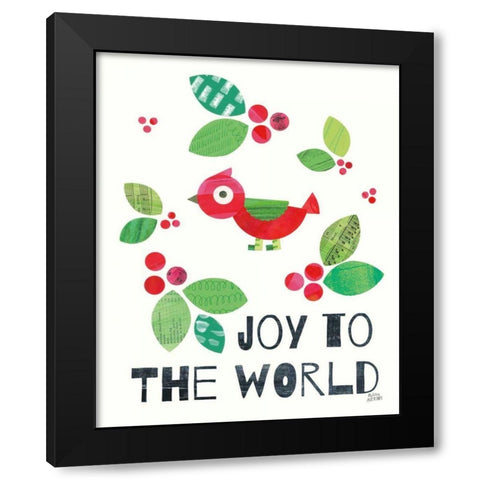 Mod Christmas IV Black Modern Wood Framed Art Print by Averinos, Melissa