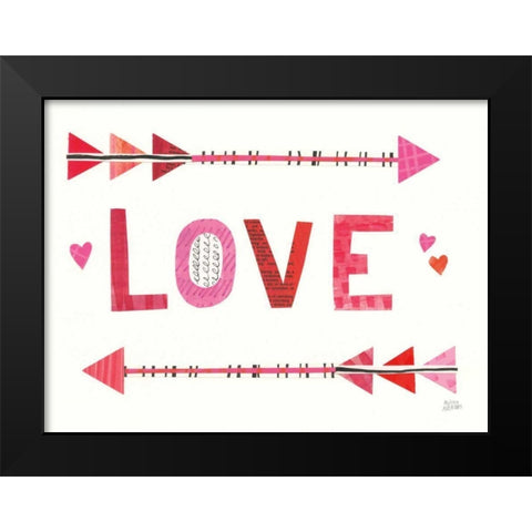 Love Words III Black Modern Wood Framed Art Print by Averinos, Melissa