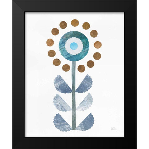 Retro Blooms II Black Modern Wood Framed Art Print by Averinos, Melissa