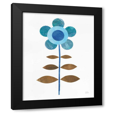 Retro Blooms IV Black Modern Wood Framed Art Print with Double Matting by Averinos, Melissa