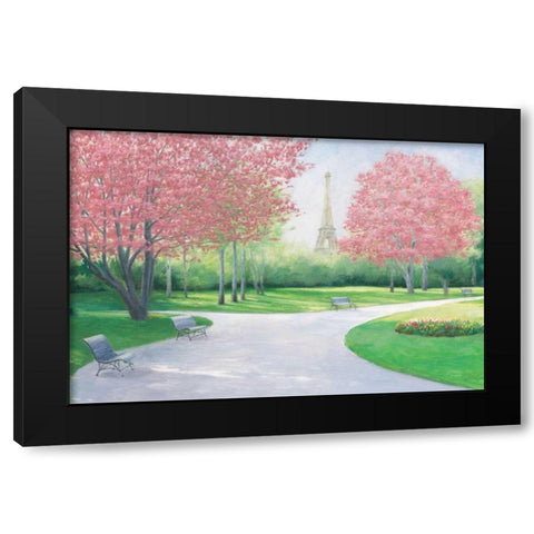 Parisian Spring v2 Crop Black Modern Wood Framed Art Print with Double Matting by Wiens, James