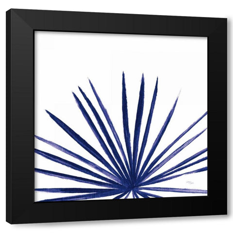 Statement Palms III Indigo Black Modern Wood Framed Art Print by Wellington Studio