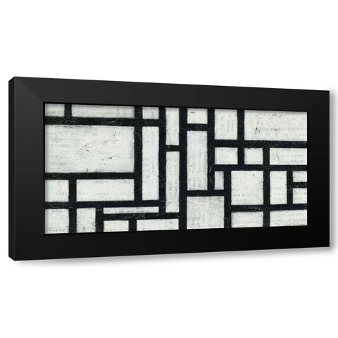 Labyrinth Black Modern Wood Framed Art Print by Hershey, Moira