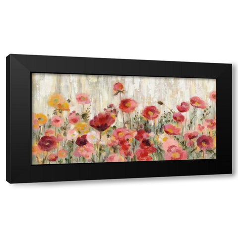 Sprinkled Flowers Crop Black Modern Wood Framed Art Print by Vassileva, Silvia
