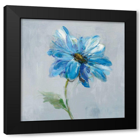 Floral Bloom I v2 Black Modern Wood Framed Art Print with Double Matting by Nai, Danhui