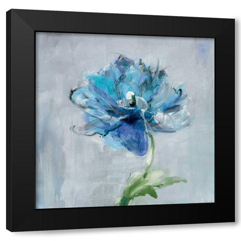 Floral Bloom II v2 Black Modern Wood Framed Art Print with Double Matting by Nai, Danhui