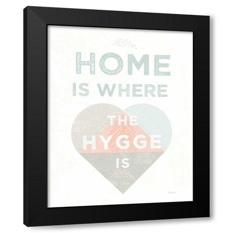 Cozy Hygge I Dark Black Modern Wood Framed Art Print with Double Matting by Schlabach, Sue