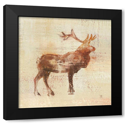 Elk Study v2 Black Modern Wood Framed Art Print by Studio Mousseau