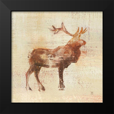 Elk Study v2 Black Modern Wood Framed Art Print by Studio Mousseau
