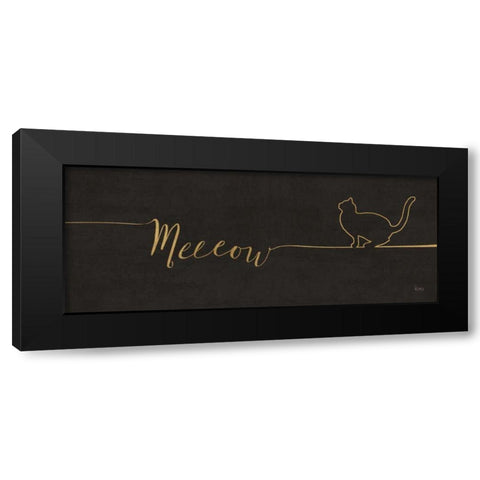 Underlined Cats III Black Black Modern Wood Framed Art Print with Double Matting by Charron, Veronique