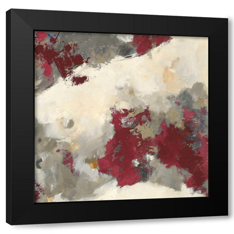 Syrah Gray Matter II Square Black Modern Wood Framed Art Print with Double Matting by Schick, Mike