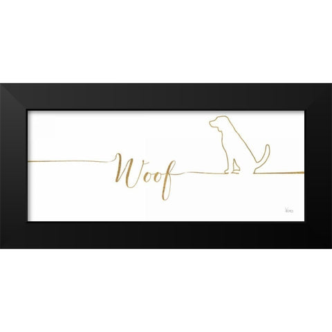 Underlined Dogs IV Black Modern Wood Framed Art Print by Charron, Veronique