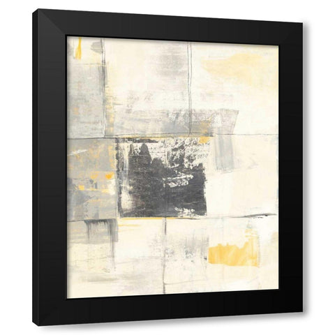 Gray and Yellow Blocks III Black Modern Wood Framed Art Print with Double Matting by Schick, Mike