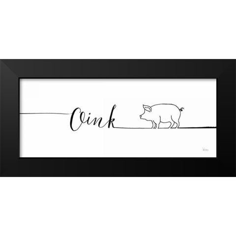 Underlined Farm I Black Modern Wood Framed Art Print by Charron, Veronique
