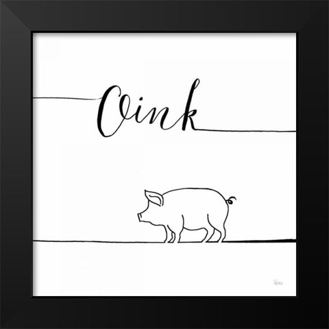 Underlined Farm V Black Modern Wood Framed Art Print by Charron, Veronique