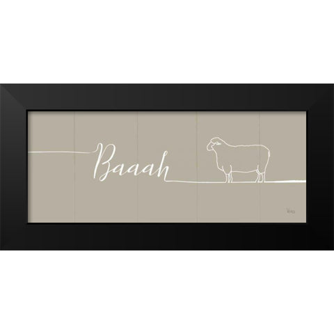 Underlined Farm II Greige Black Modern Wood Framed Art Print by Charron, Veronique