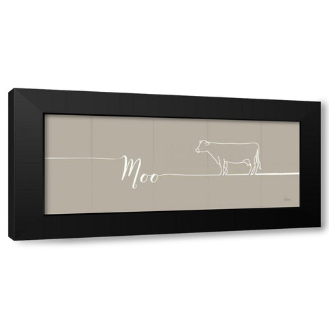 Underlined Farm III Greige Black Modern Wood Framed Art Print with Double Matting by Charron, Veronique