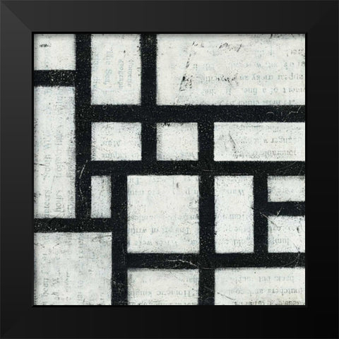 Labyrinth III Black Modern Wood Framed Art Print by Hershey, Moira