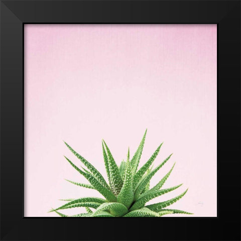 Succulent Simplicity I on Pink Black Modern Wood Framed Art Print by Bradley, Felicity